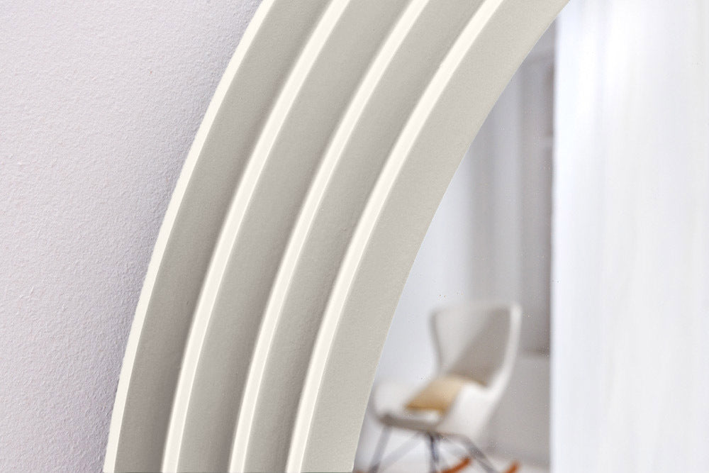 Design Rundbogen Spiegel 160x80cm FORMOSA weiss Wandspiegel