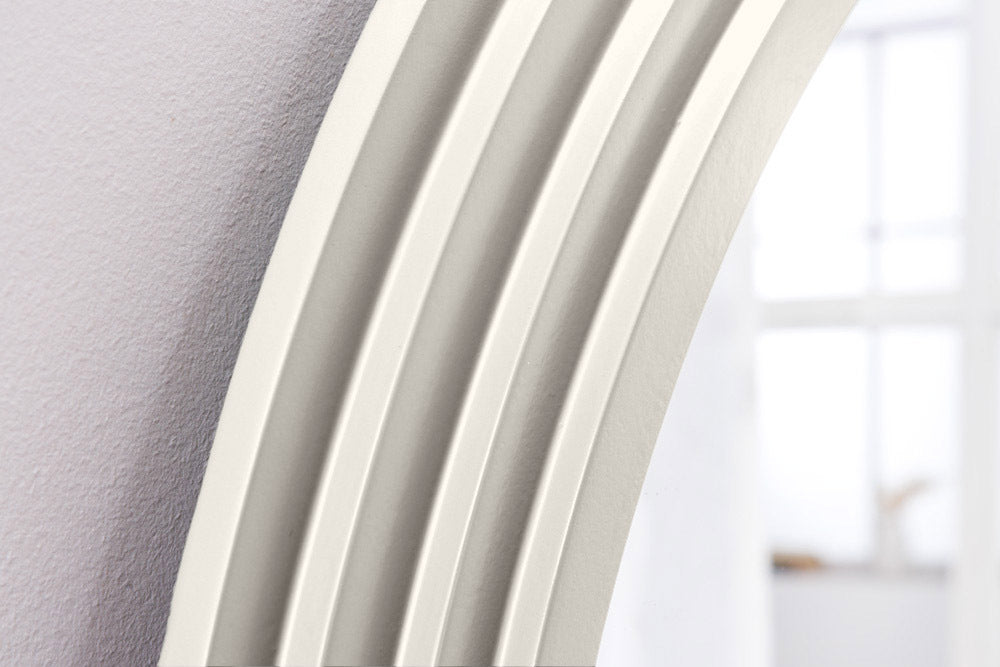 Design Rundbogen Spiegel 160x80cm FORMOSA weiss Wandspiegel