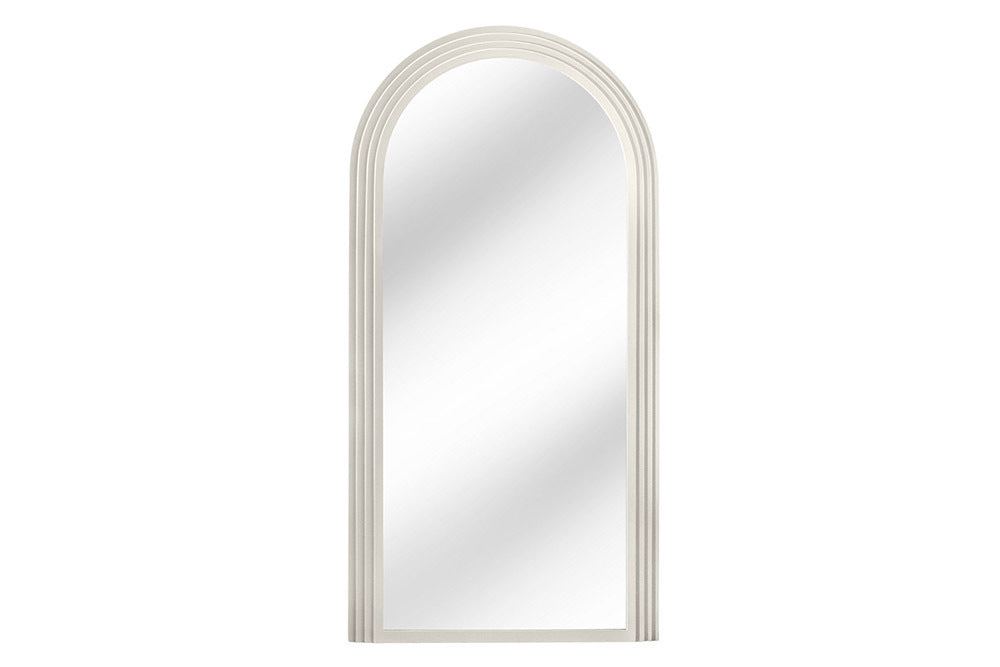 Design Rundbogen Spiegel 160x80cm FORMOSA weiss Wandspiegel