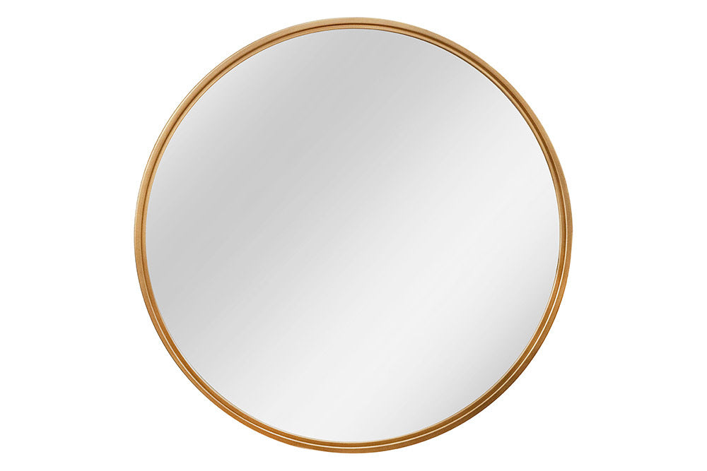 Runder Wandspiegel RETRATO 60cm gold Metallrahmen Frisierspiegel