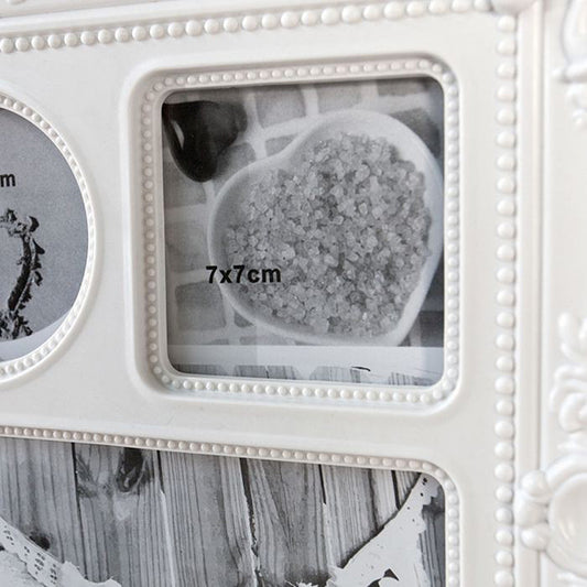 Fotorahmen Barock Weiß / Multi Bilderrahmen für 5 Fotos