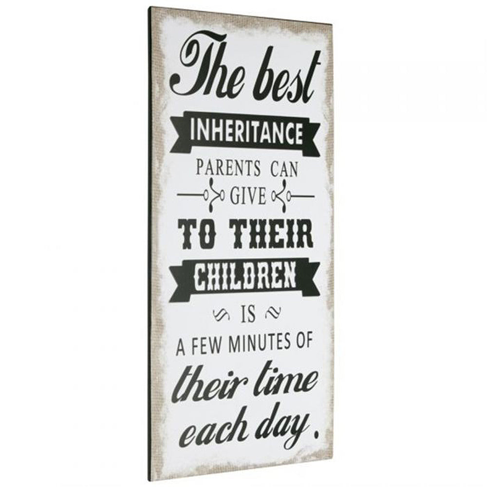 Wandbild zum Hängen Metallschild PARENTS 60x30cm