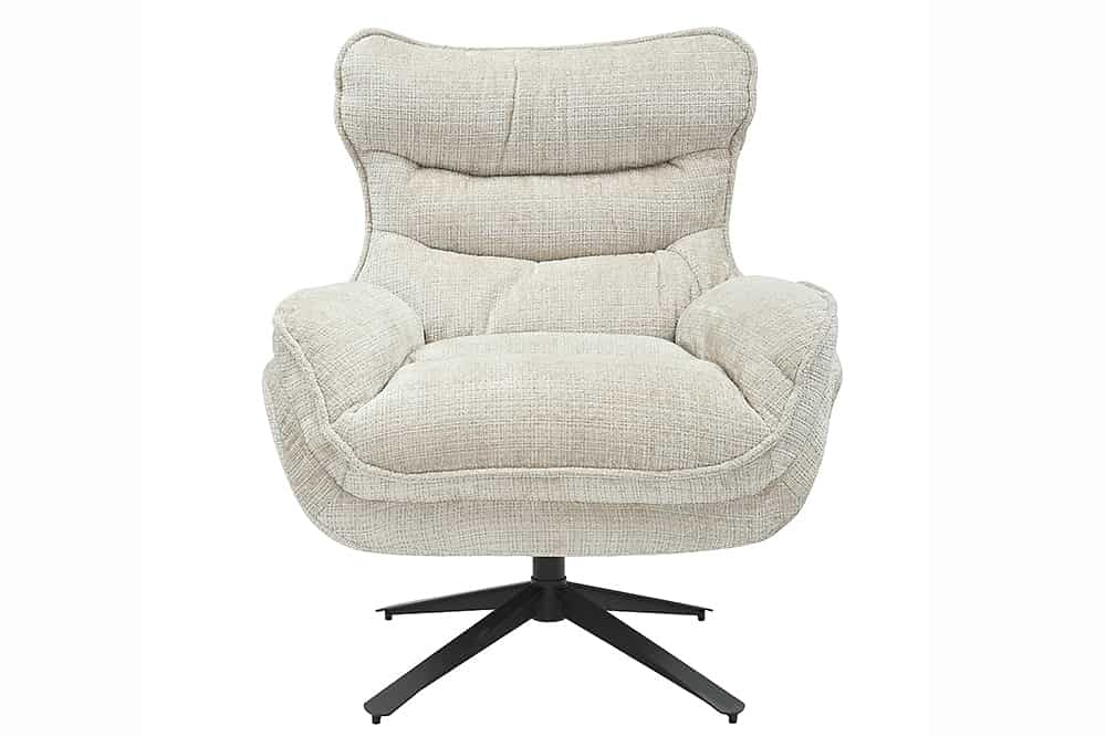 Drehbarer Loungesessel HEAVEN champagner-beige Strukturstoff
