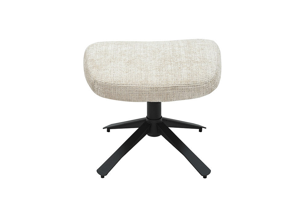 Drehbarer Hocker HEAVEN champagner-beige Strukturstoff
