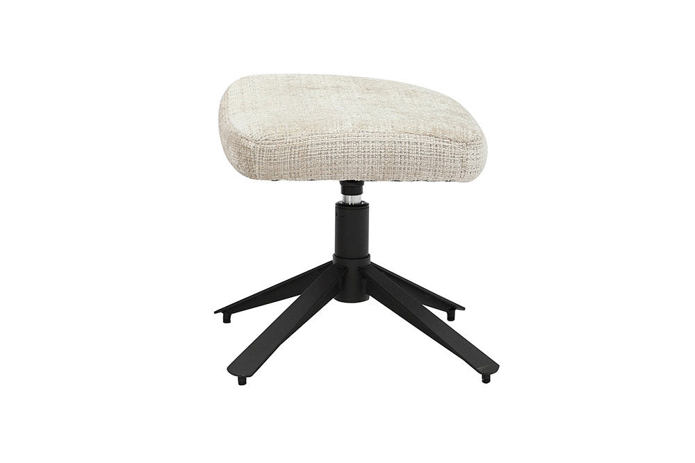 Drehbarer Hocker HEAVEN champagner-beige Strukturstoff