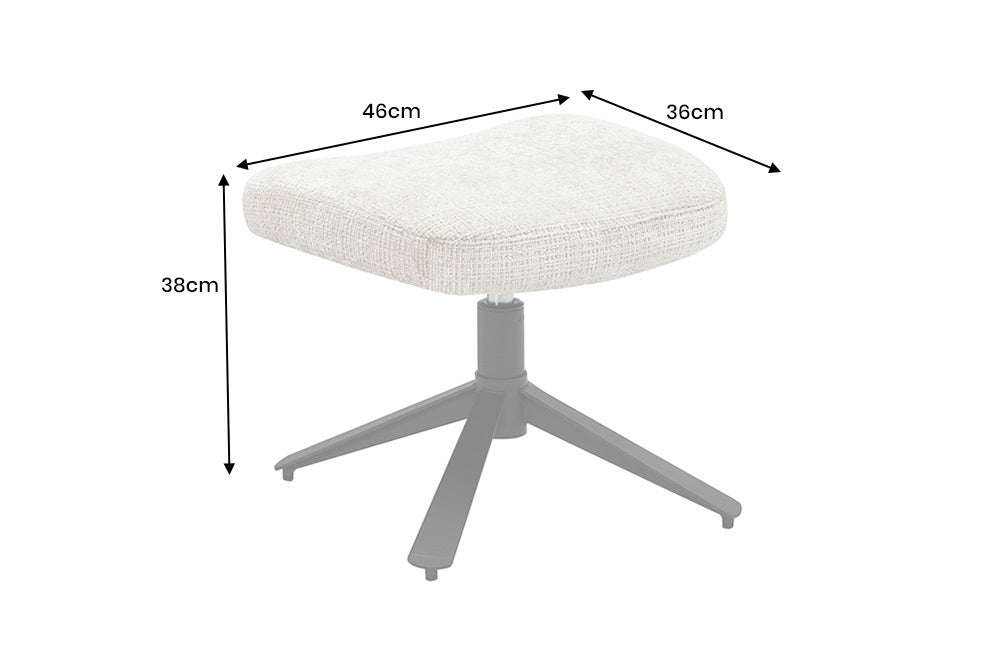 Drehbarer Hocker HEAVEN champagner-beige Strukturstoff
