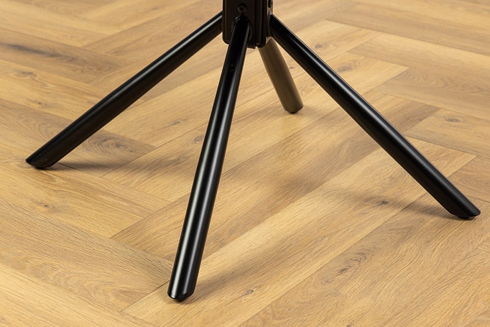 Drehbarer 360° Echtleder Stuhl SIGN taupe Federkern mit Armlehne