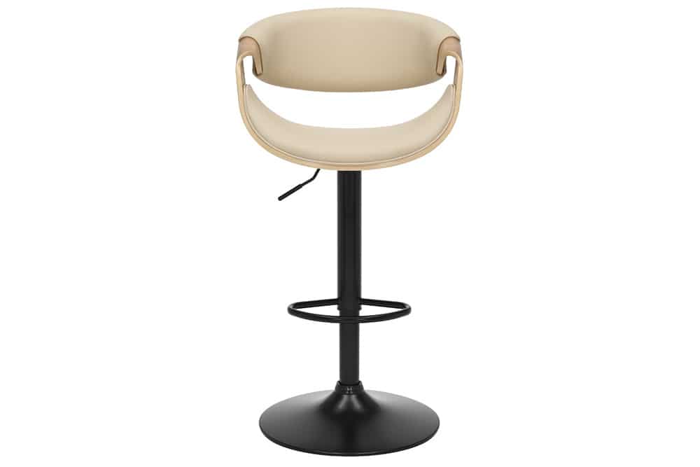 Design Barhocker FAMOUS natur höhenverstellbar Eiche creme Armlehne