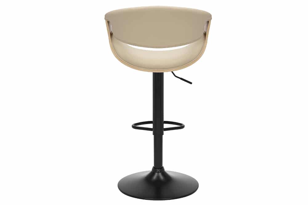 Design Barhocker FAMOUS natur höhenverstellbar Eiche creme Armlehne