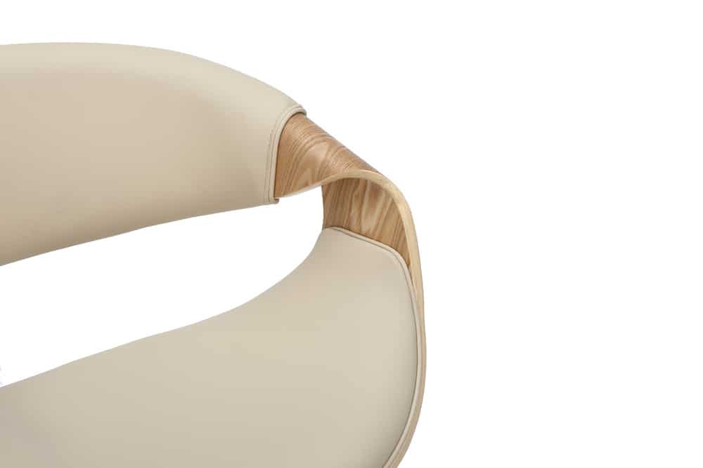 Design Barhocker FAMOUS natur höhenverstellbar Eiche creme Armlehne
