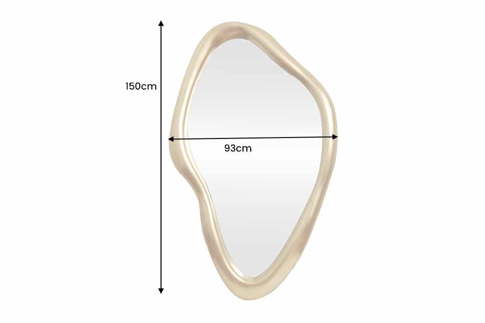 Design Wandspiegel PRINCESS 150cm Gold variabel aufhängbar