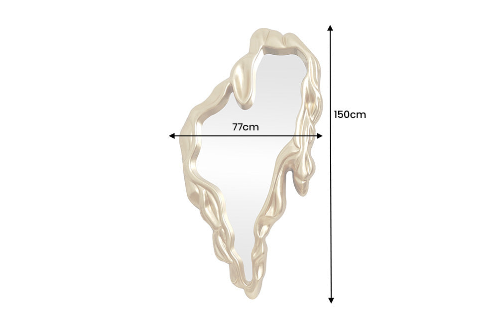 Design Wandspiegel QUIDO 150cm Gold edel organische Form