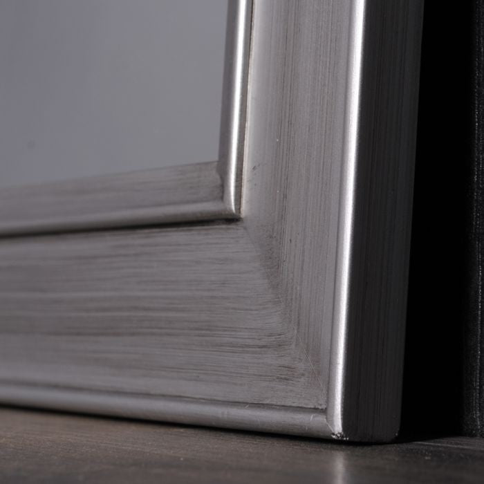 Spiegel ANGELO mit Engel-Ornament silber-antik 48x40cm