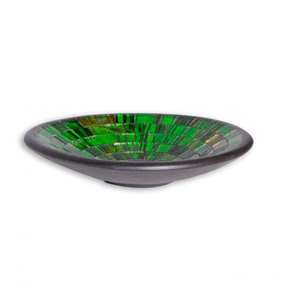 Deko-Schale UBUD-L rund mit Glas-Mosaiksteinen Ø ca. 36cm Grün