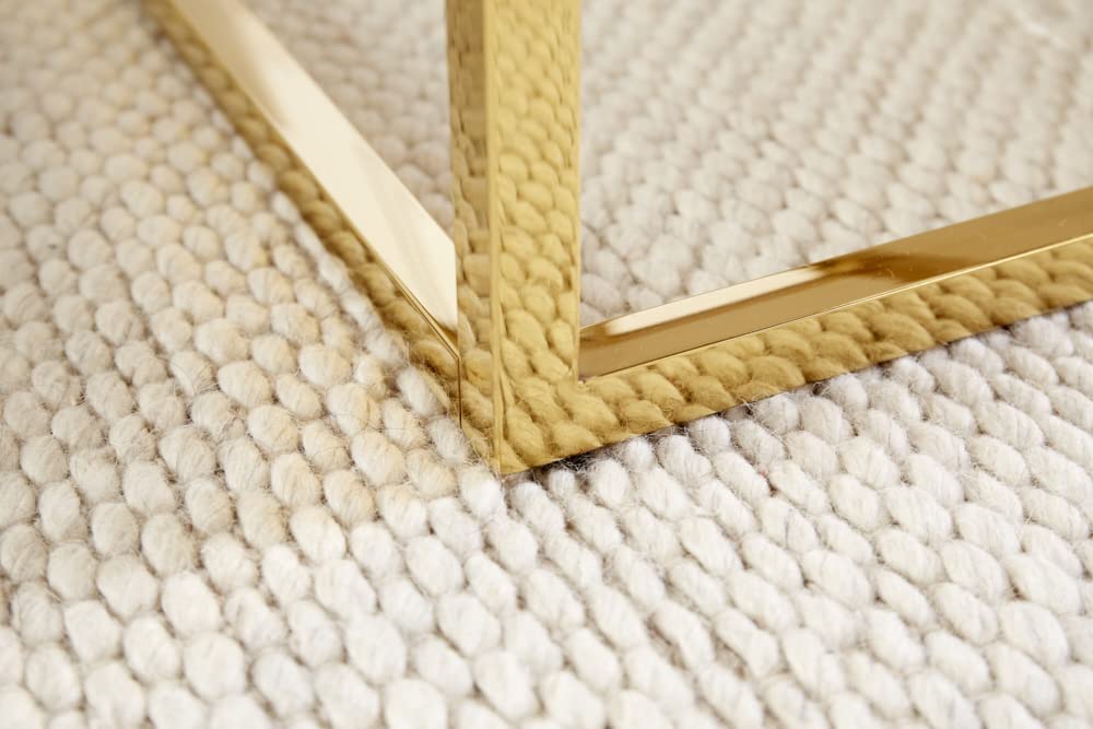 Design Couchtisch MARMO 90x60cm weiss gold Marmor-Dekor