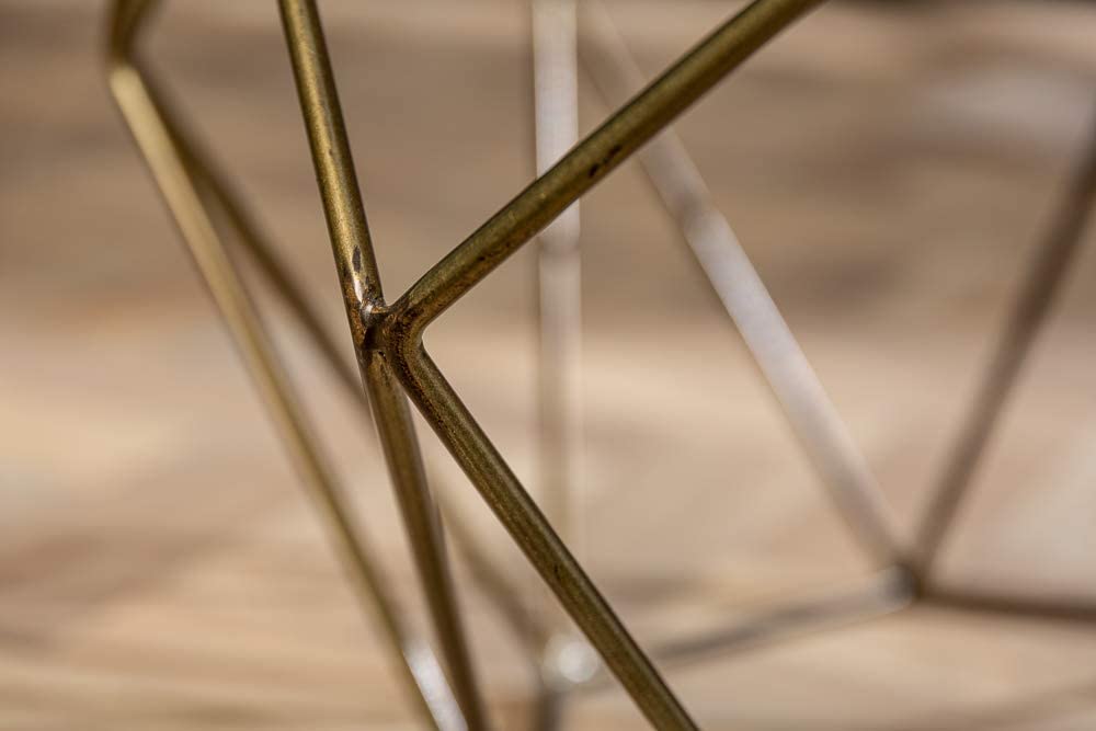 Exklusiver Couchtisch BIJOUX ca.70cm grün Marmor Metallgestell