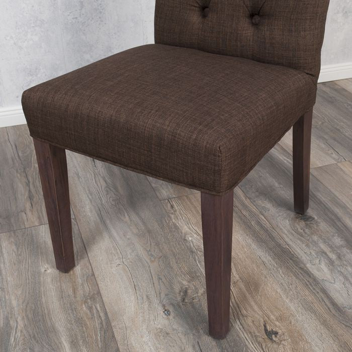 Stuhl PARIS Leinenbezug Brown