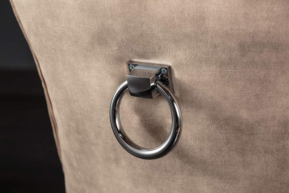 Edler Stuhl MODAN light-brown Samt mit Komfortgriff