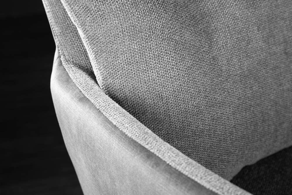 Bequemer Drehstuhl CHARLES II mit Taschenfederkernpolsterung grau
