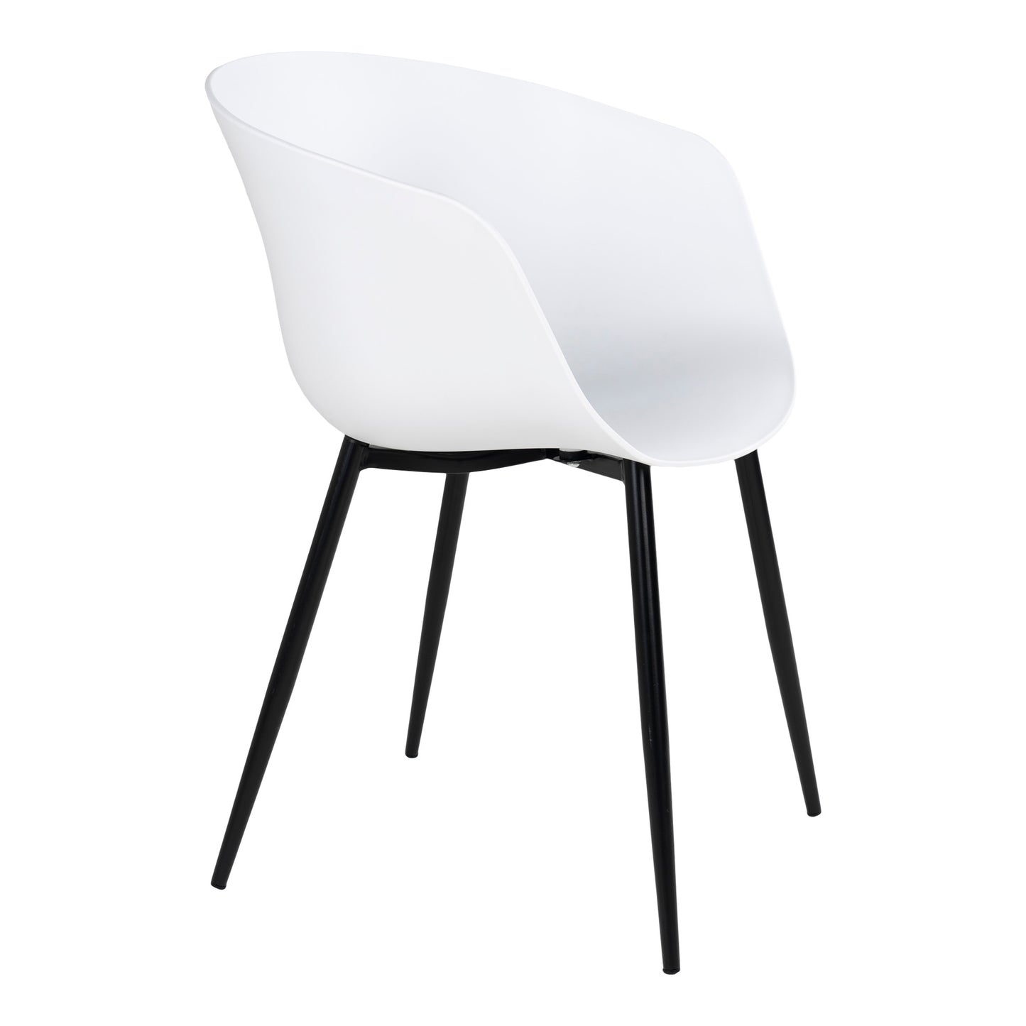 Design Stuhl 2er Set DAVOS weiss Schalensitz