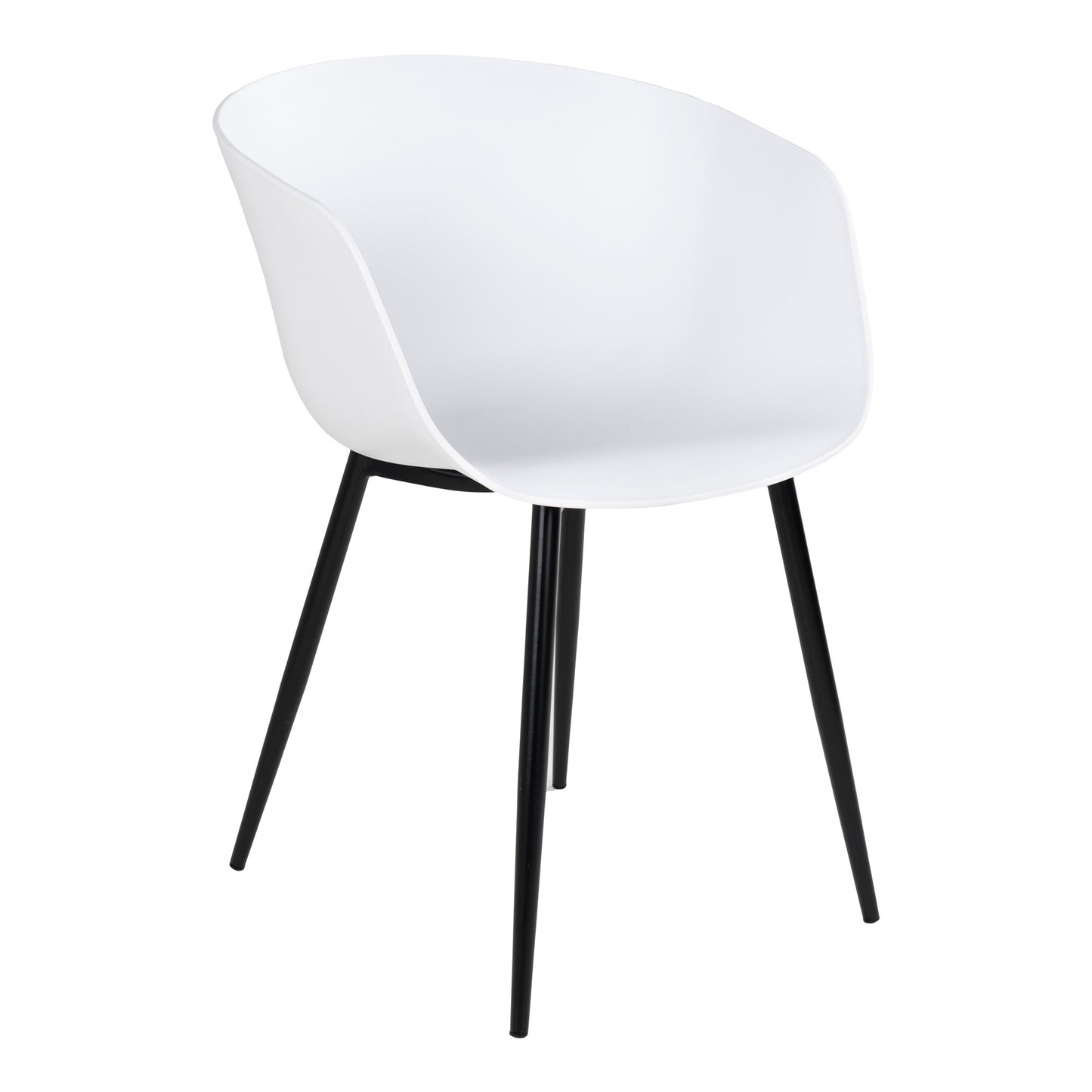 Design Stuhl 2er Set DAVOS weiss Schalensitz
