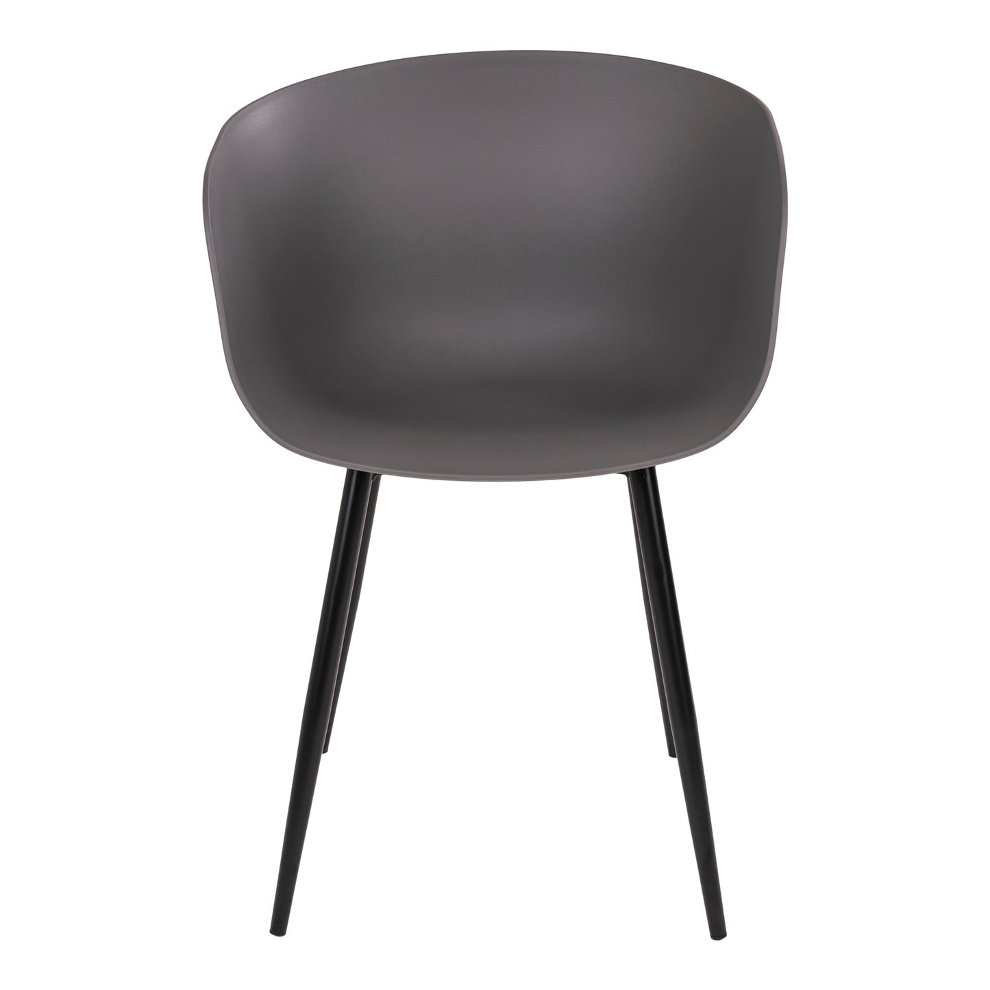 Design Stuhl 2er Set DAVOS grau Schalensitz