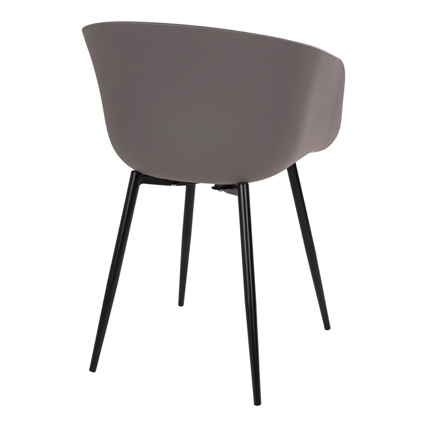 Design Stuhl 2er Set DAVOS grau Schalensitz