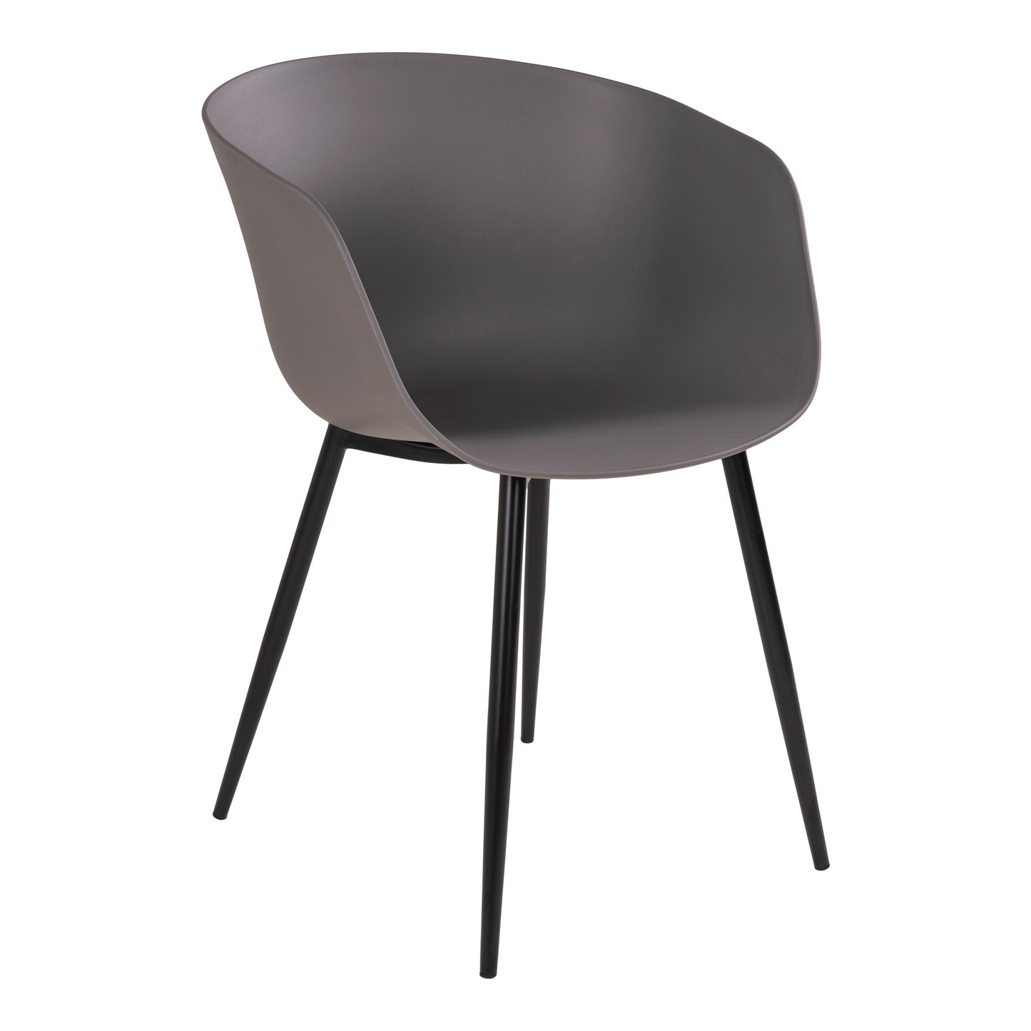Design Stuhl 2er Set DAVOS grau Schalensitz