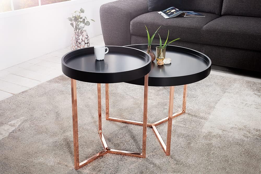 Moderner Couchtisch STACCA 60cm abnehmbares Tablett