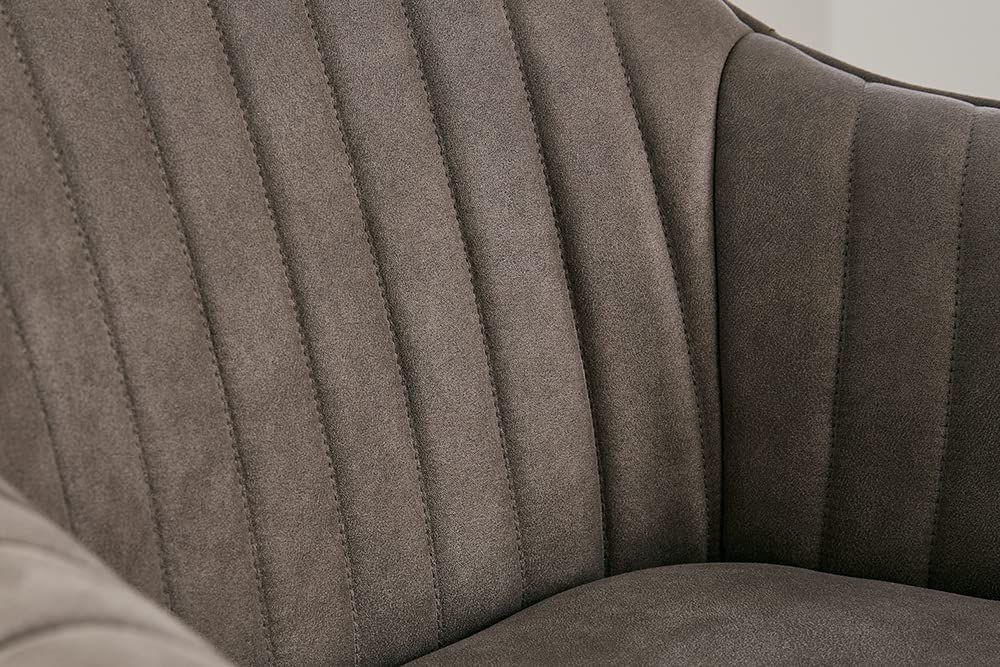 Moderner Drehstuhl NOVO used-grey Buchenholz Beine Armlehnen