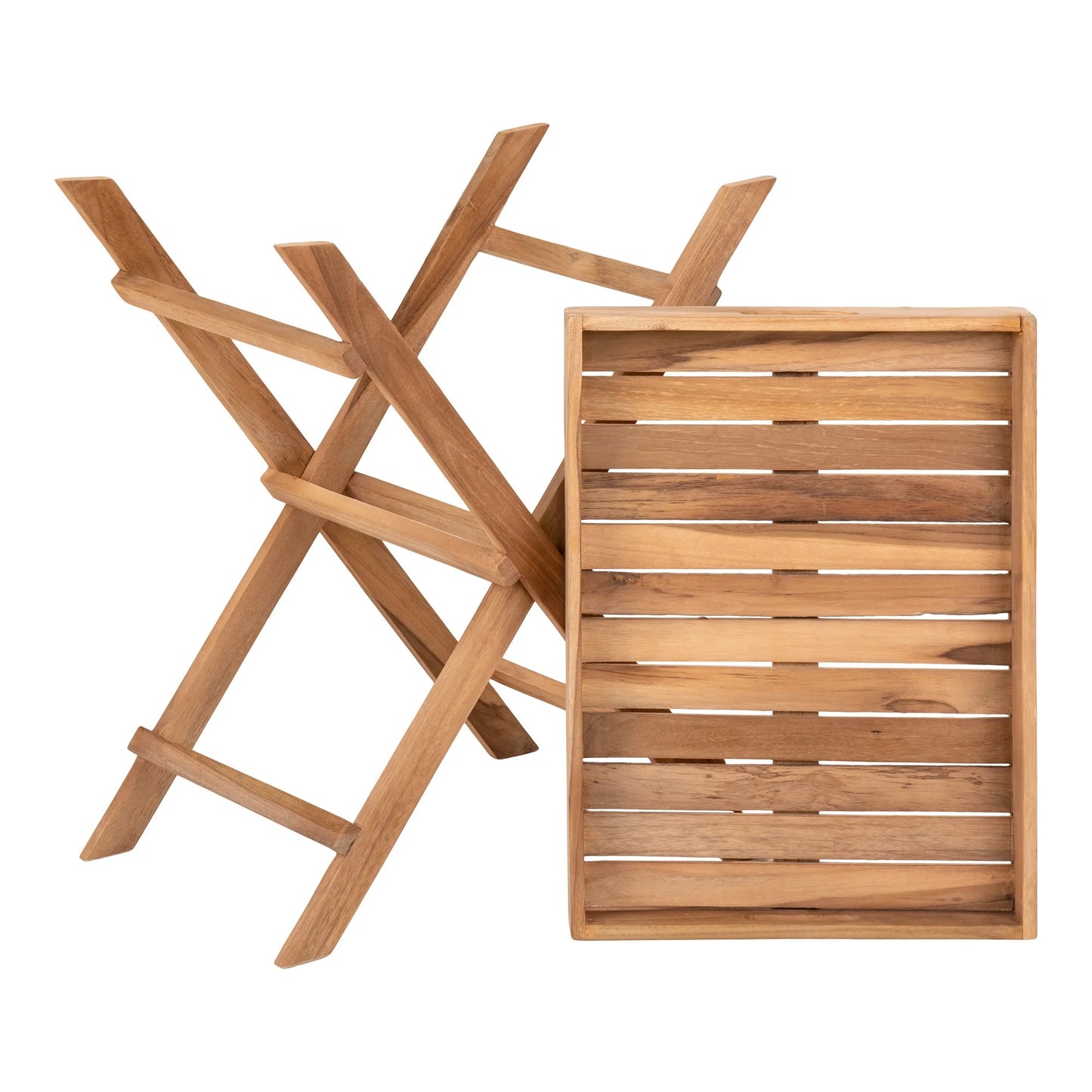 Teak Tablett-Tisch FLEX Natural ca. H50cm