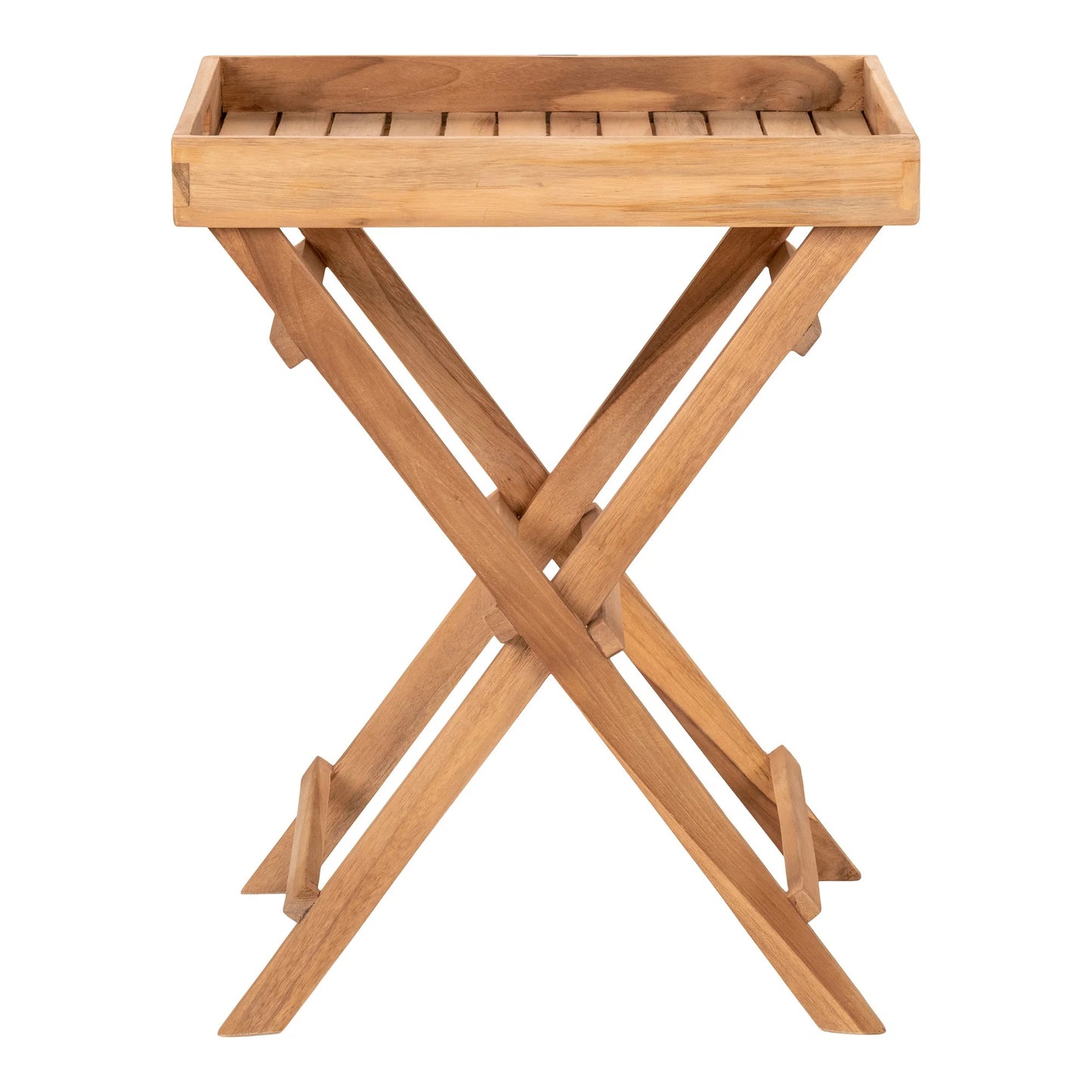 Teak Tablett-Tisch FLEX Natural ca. H50cm