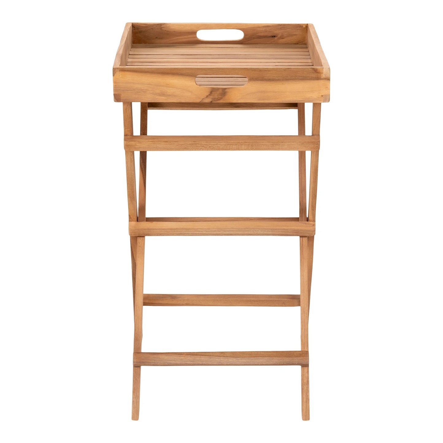 Teak Tablett-Tisch FLEX Natural ca. H50cm