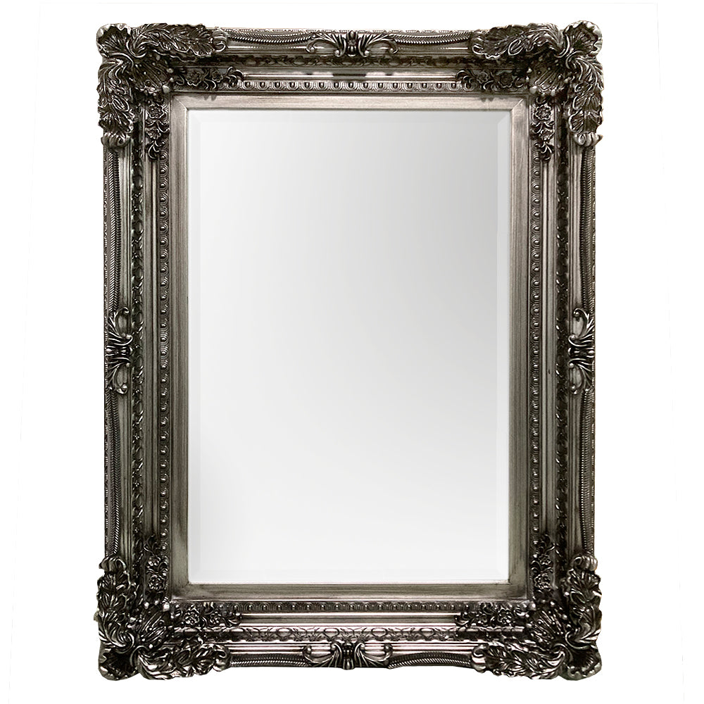 Barock Wandspiegel GROTA Antik-Silber ca.120x88cm Holzrahmen