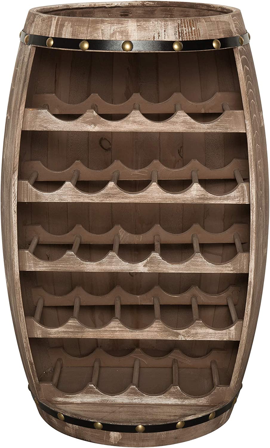 Originelles Flaschenregal BOTELLA 80cm natur Weinfass Pienienholz
