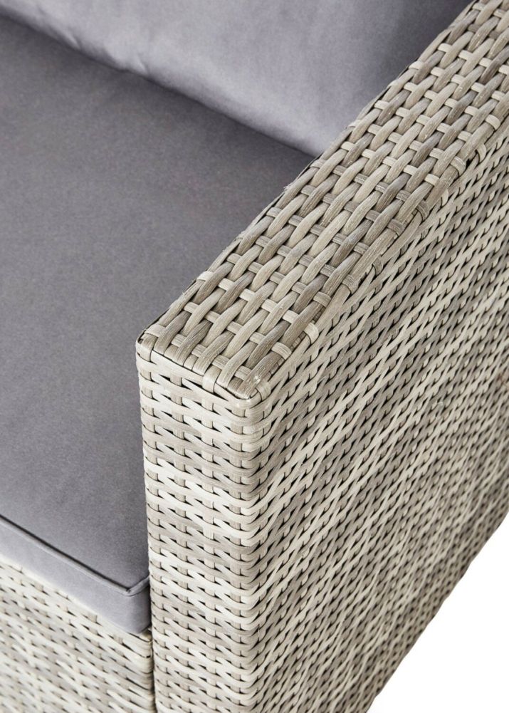 Polyrattan Sitzgruppe KADAR grau beige inkl. Kissen