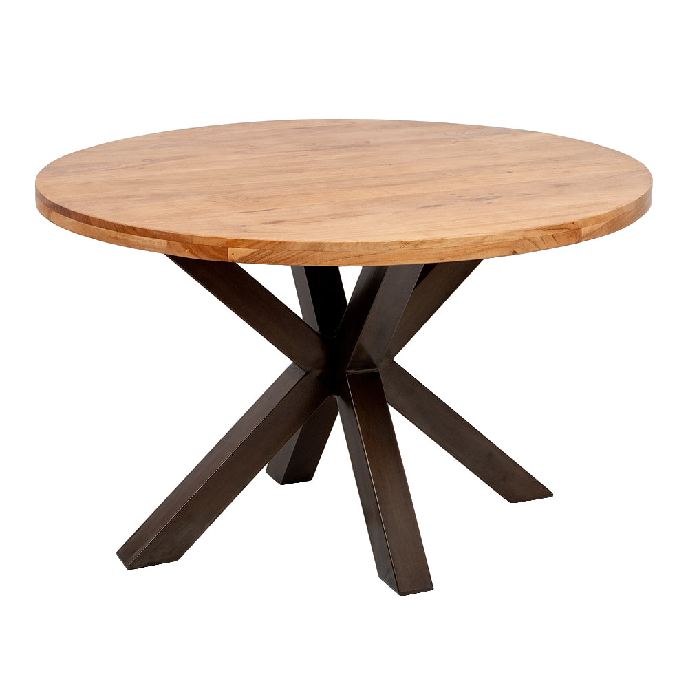 Massivholz Akazie Tischplatte ALREDO ca. D150cm Natural