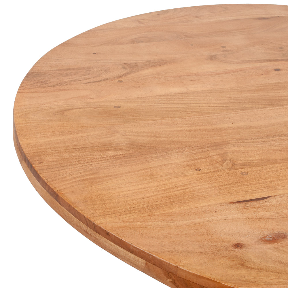 Massivholz Akazie Tischplatte ALREDO ca. D150cm Natural