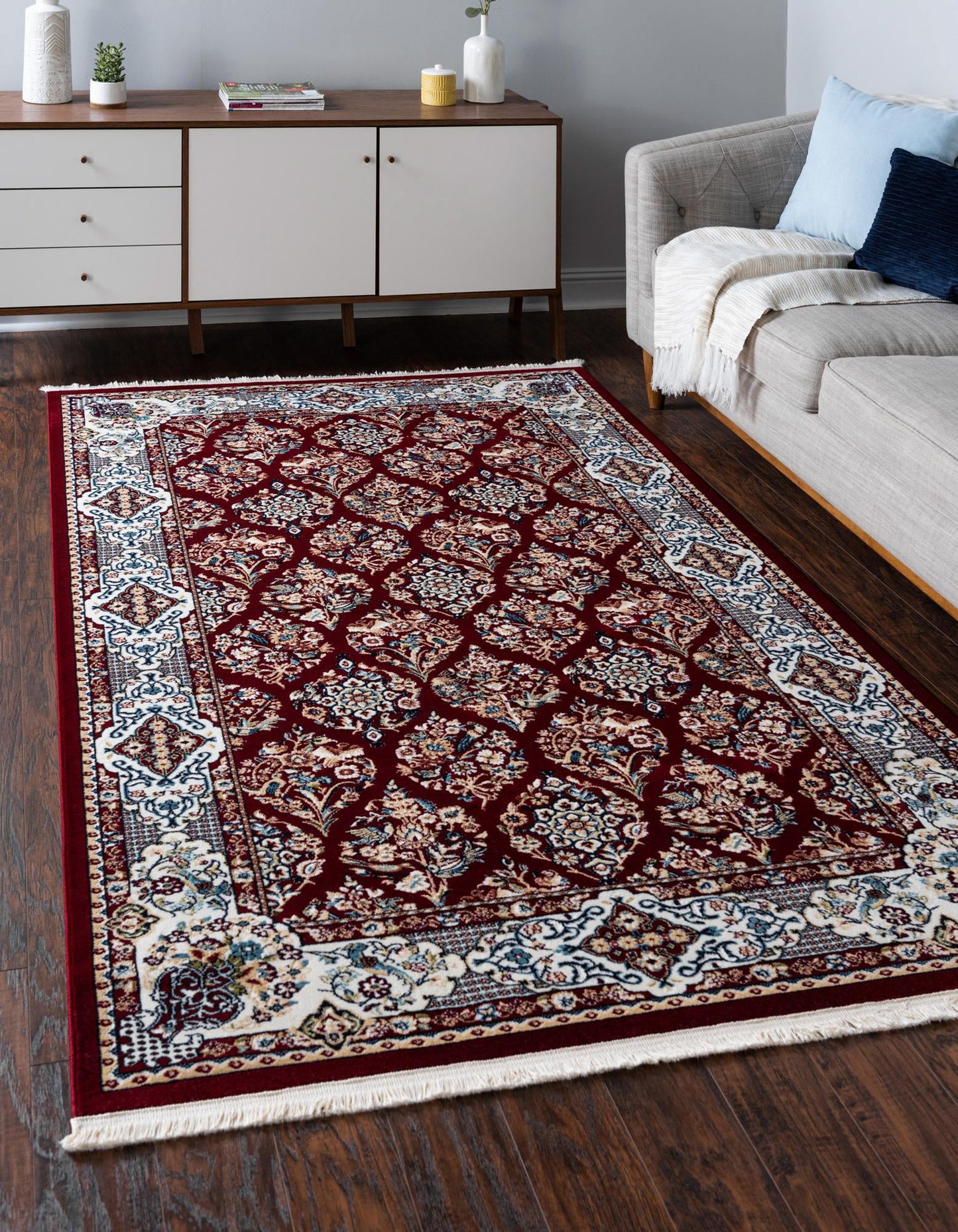 Teppich "Almas" Rechteckig Dunkelrot 150x245 cm