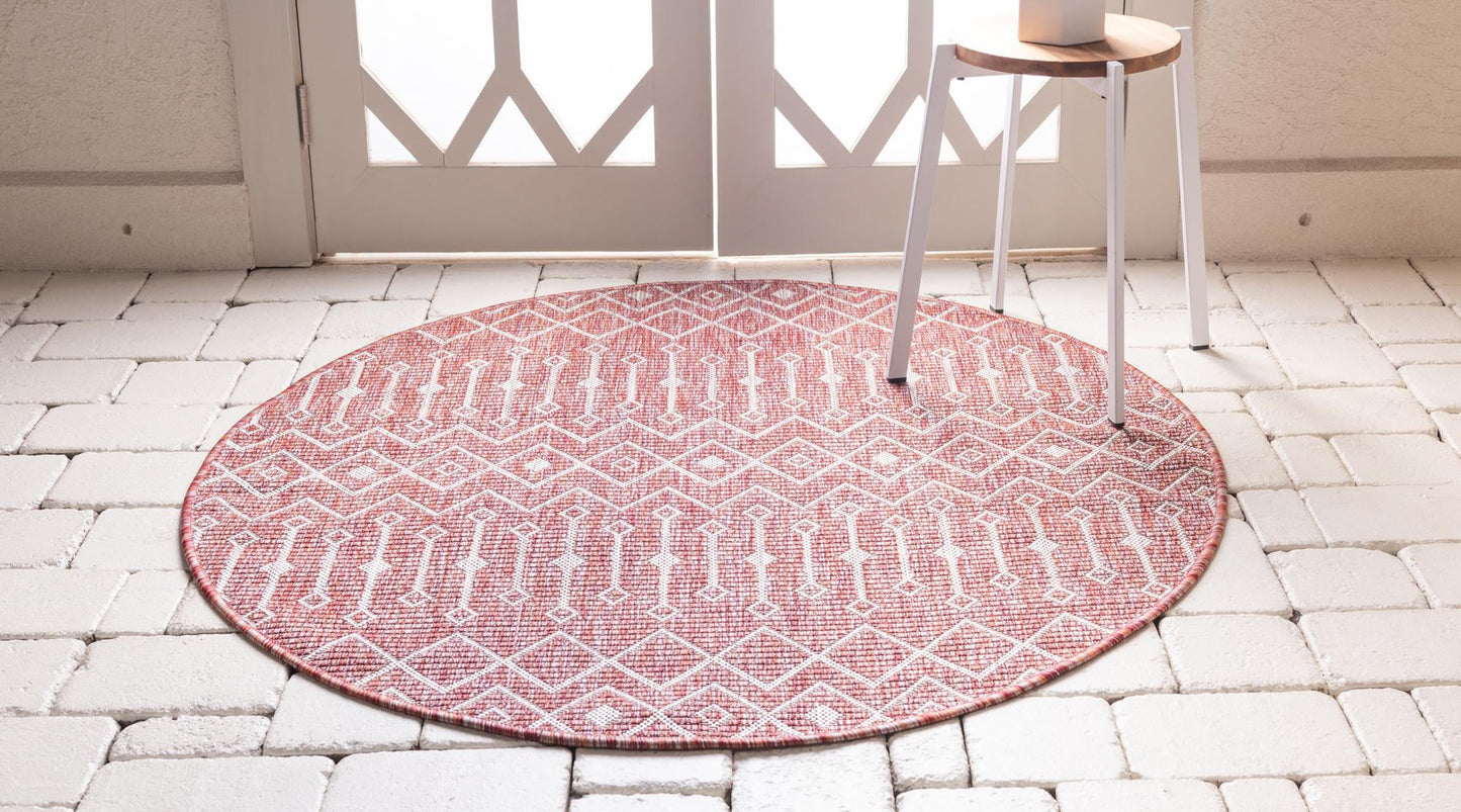 Teppich "OUTDOOR CIATO" Rund Rostrot 120x120 cm