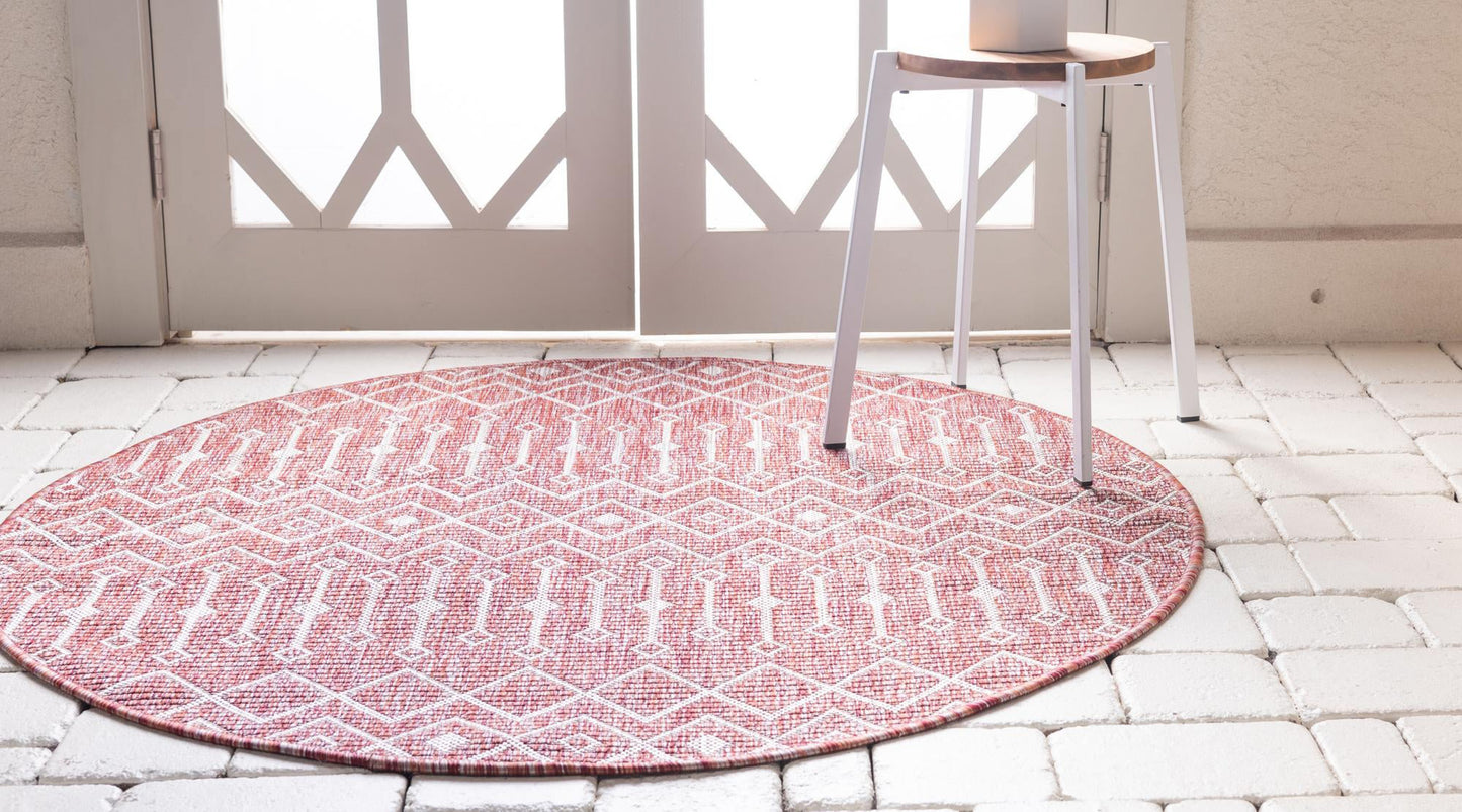 Teppich "OUTDOOR CIATO" Rund Rostrot 120x120 cm