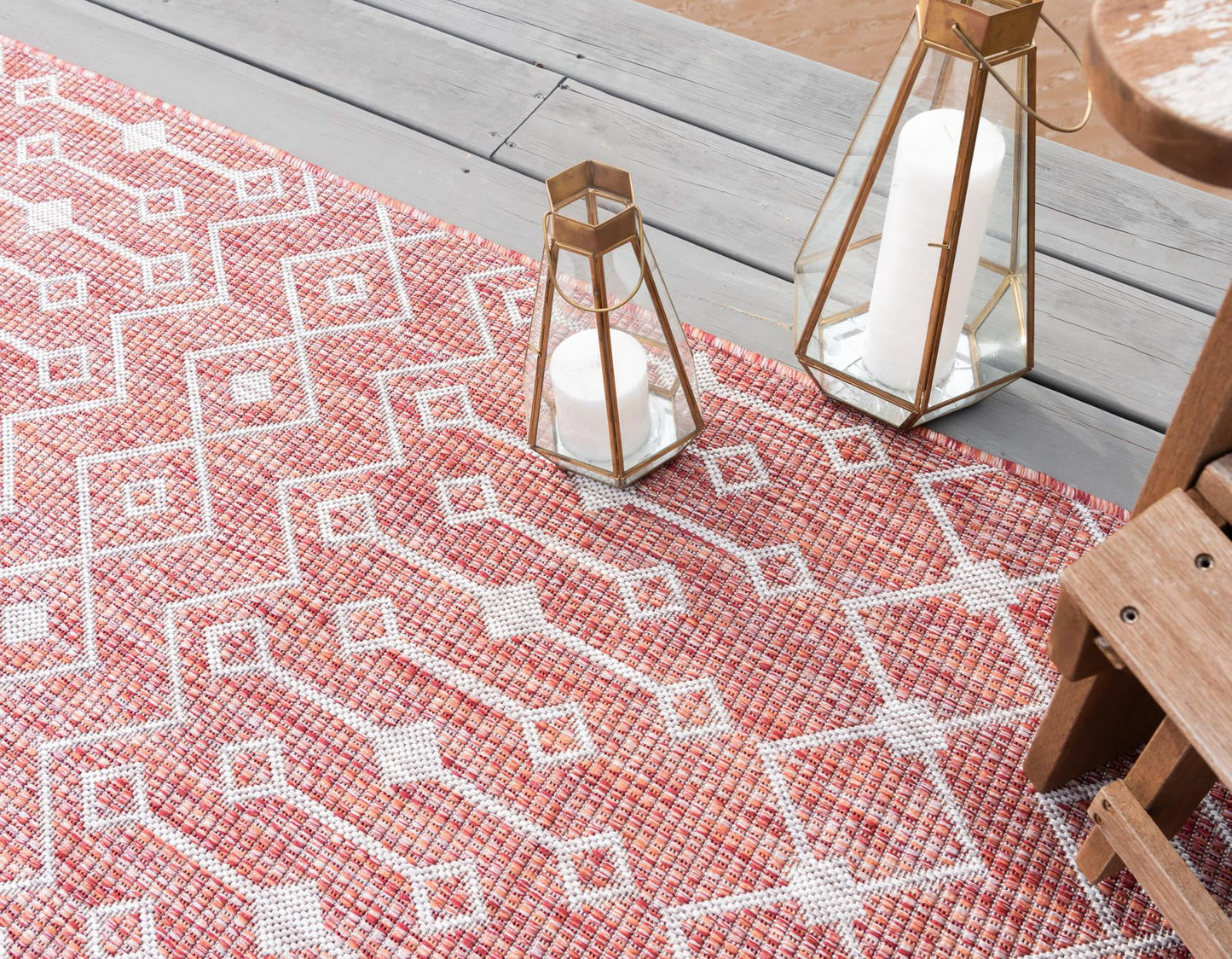 Teppich "OUTDOOR CIATO" Rund Rostrot 120x120 cm