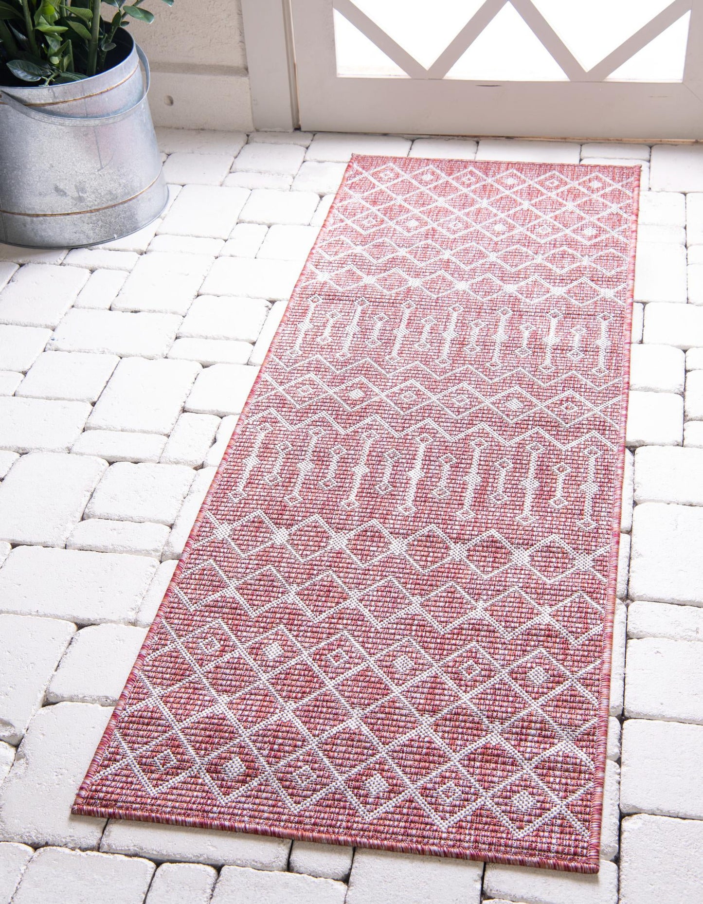 Teppich "OUTDOOR CIATO" Läufer Rostrot 60x245 cm