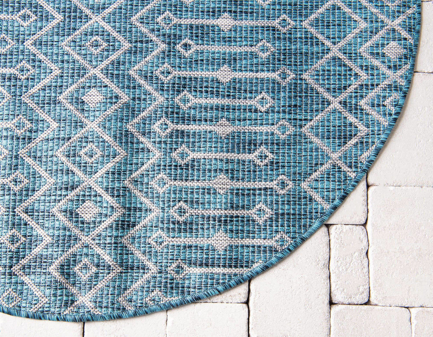 Teppich "OUTDOOR CIATO" Rund Blaugrün 120x120 cm