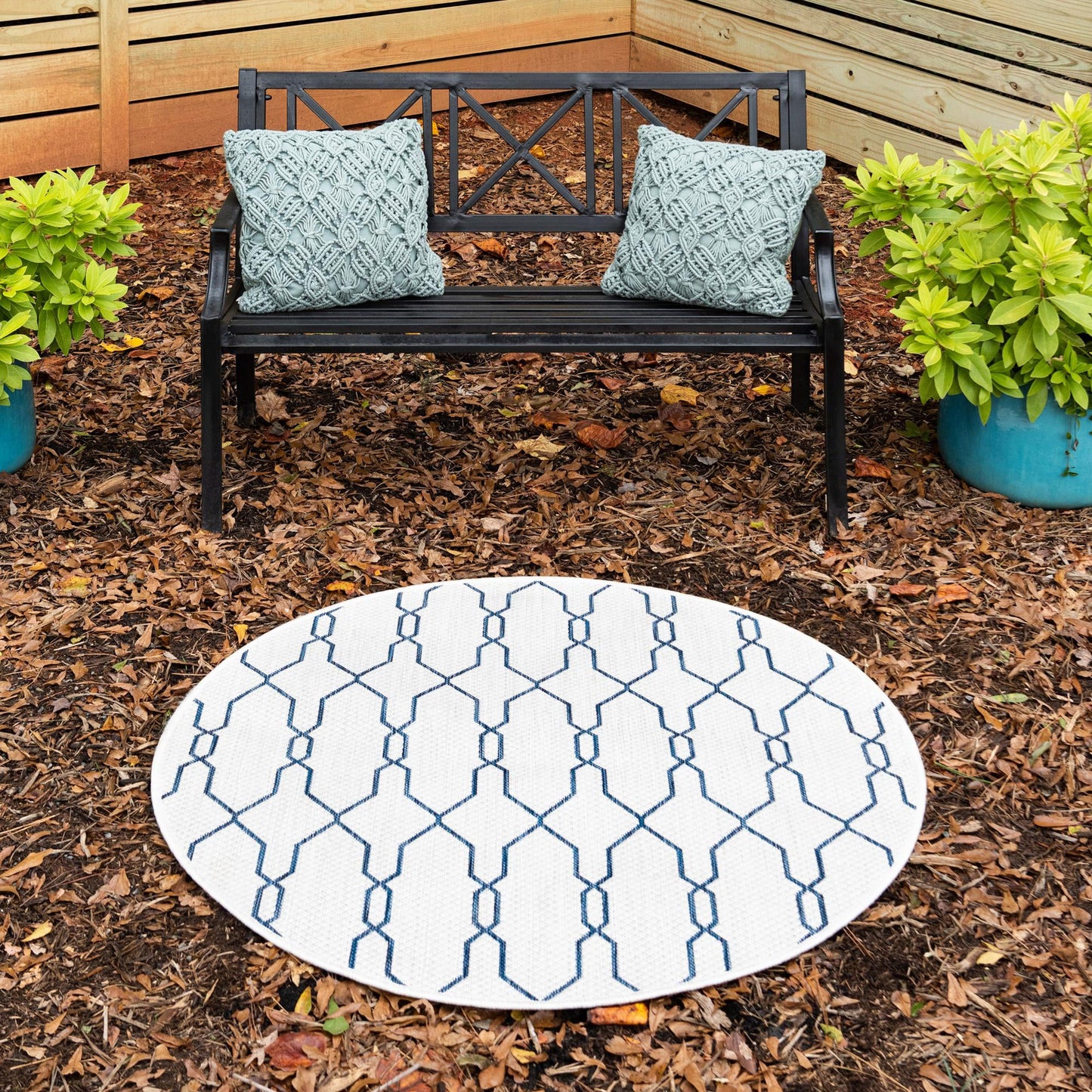 Teppich "OUTDOOR CIATO" Rund Elfenbein 120x120 cm