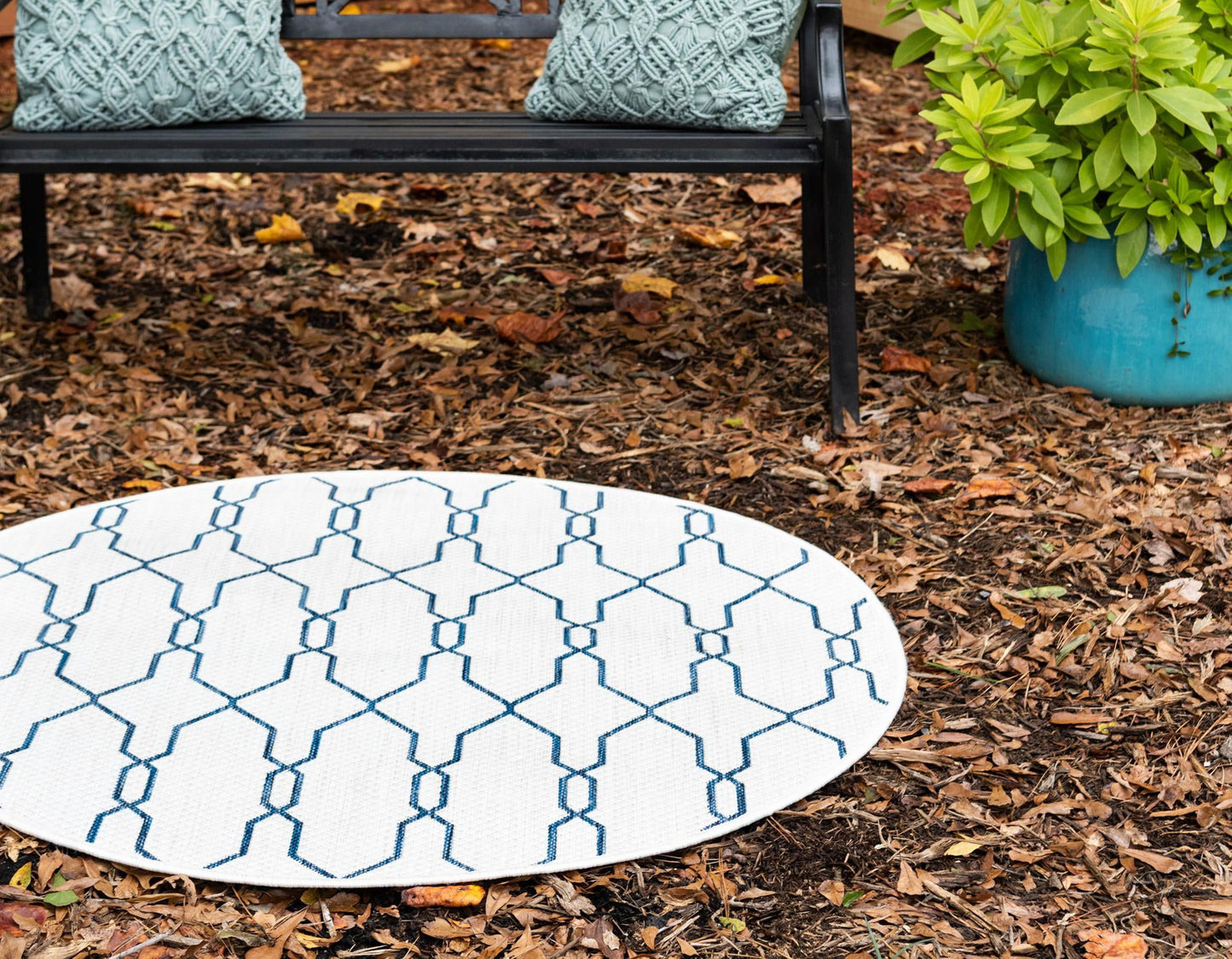 Teppich "OUTDOOR CIATO" Rund Elfenbein 120x120 cm
