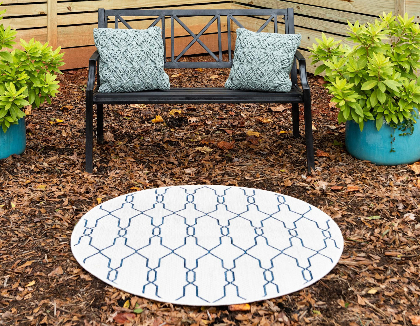 Teppich "OUTDOOR CIATO" Rund Elfenbein 120x120 cm