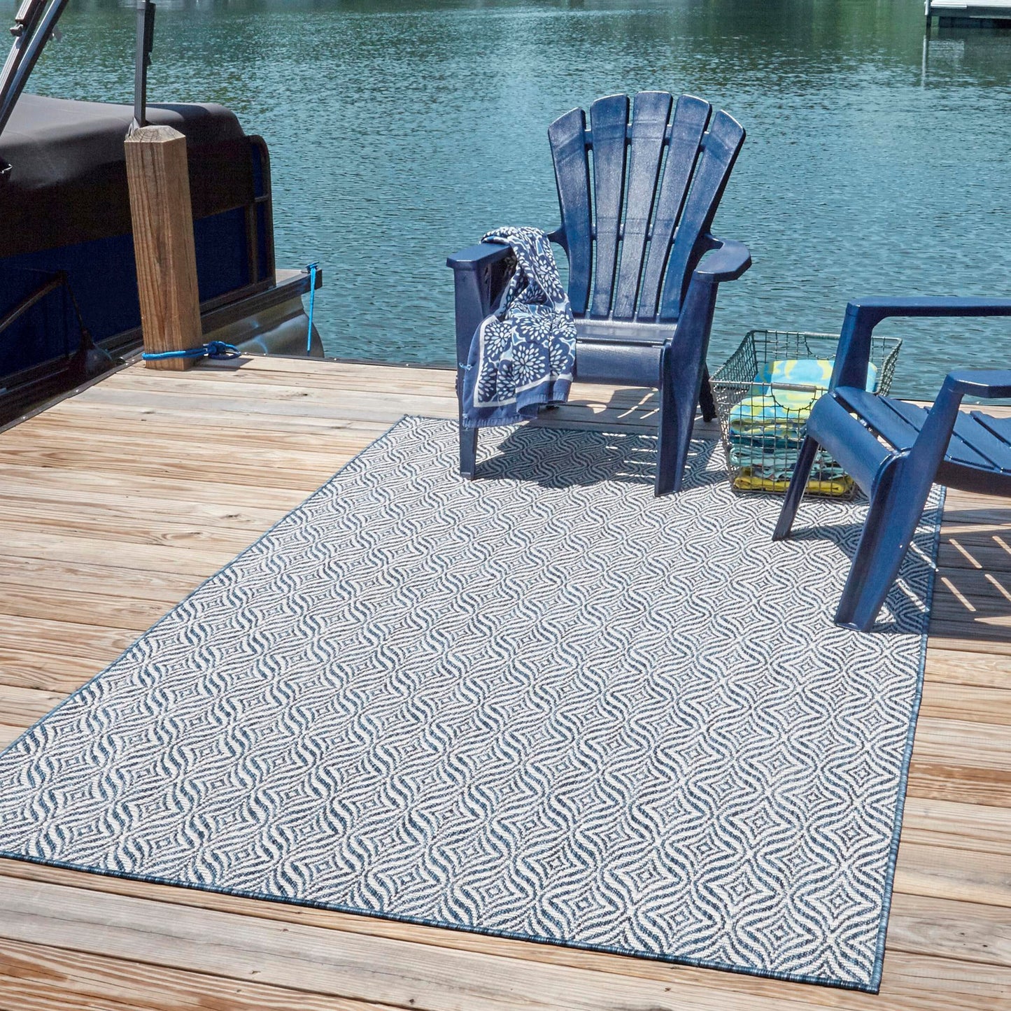 Teppich "OUTDOOR CIATO" Rechteckig Marineblau 150x245 cm