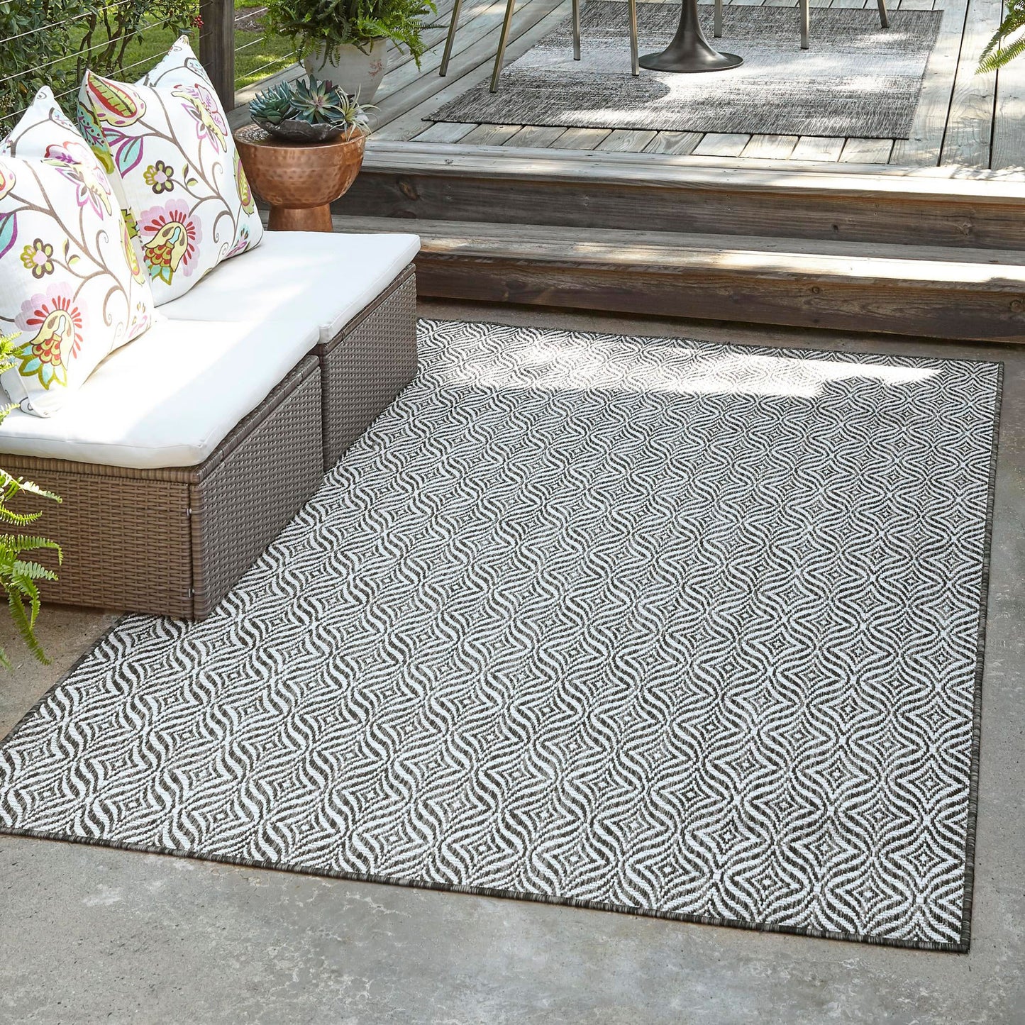 Carpet "OUTDOOR CIATO" RecTangular Charcoal 150x245 cm