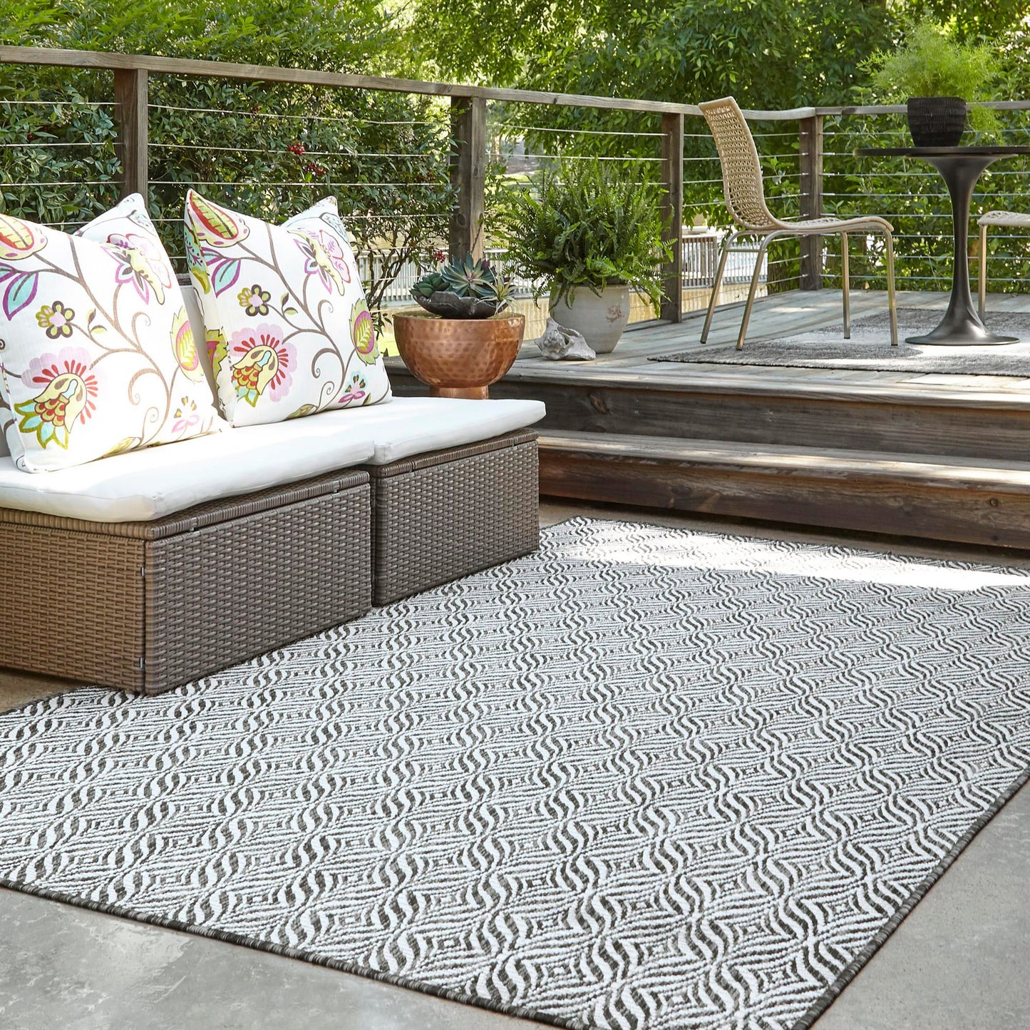 Carpet "OUTDOOR CIATO" RecTangular Charcoal 150x245 cm